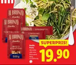 Lidl Barilla Pasta, SEK 19.9 erbjuda