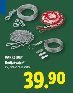 Lidl PARKSIDE Kedja/vajer, SEK 39.9 erbjuda