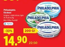 Lidl Philadelphia Färskost, SEK 14.9 erbjuda