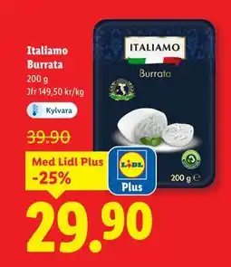 Lidl Italiamo Burrata, Pris i appen erbjuda