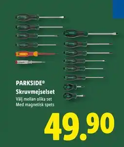 Lidl PARKSIDE Skruvmejselset, SEK 49.9 erbjuda
