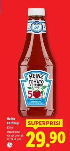 Lidl Heinz Ketchup, SEK 29.9 erbjuda