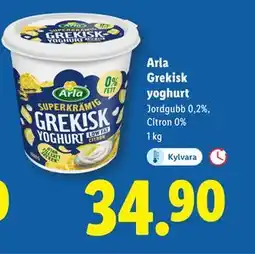 Lidl Arla Grekisk yoghurt, SEK 34.9 erbjuda