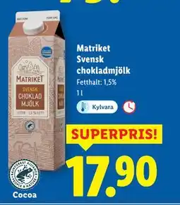Lidl Matriket Svensk chokladmjölk, SEK 17.9 erbjuda