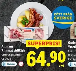 Lidl Allmans Rimmat sidfläsk, SEK 64.9 erbjuda