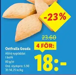 Lidl Ostfralla Gouda, SEK 18 erbjuda