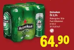 Lidl Heineken Öl 3,5%, SEK 64.9 erbjuda