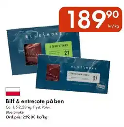 Snabbgross Biff & entrecote på ben erbjuda