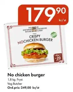 Snabbgross No chicken burger erbjuda