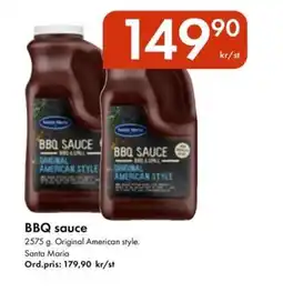 Snabbgross SANTA MARIA BBQ sauce erbjuda