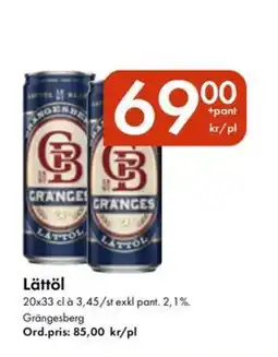 Snabbgross Grängesberg Lättöl erbjuda