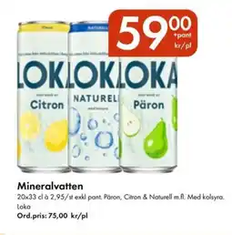 Snabbgross LOKA Mineralvatten erbjuda