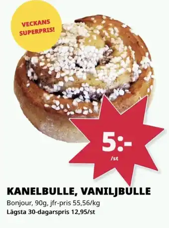 Tempo Kanelbulle, vaniljbulle erbjuda