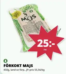 Tempo Förkokt majs erbjuda