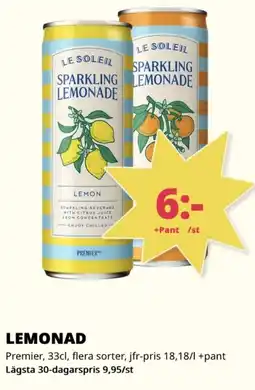 Tempo PREMIER Lemonad erbjuda