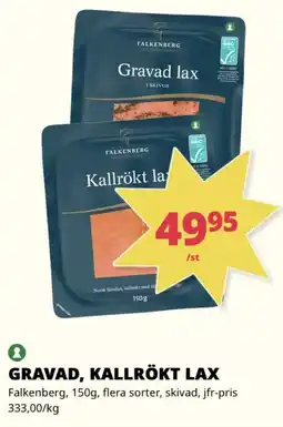Tempo FALKENBERG Gravad, kallrökt lax erbjuda