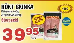 Nya Pulsen PARSONS Rökt skinka erbjuda