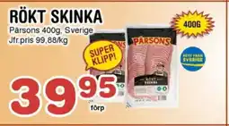 Nya Pulsen PARSONS Rökt skinka erbjuda