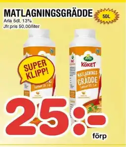 Nya Pulsen ARLA Matlagningsgrädde 13% erbjuda