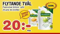 Nya Pulsen PALMOLIVE Flytande tvål, refill erbjuda