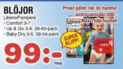 Nya Pulsen Libero/Pampers Blöjor erbjuda