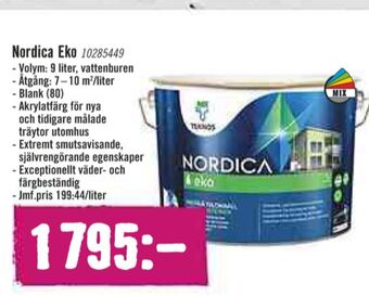 Hornbach Teknos Nordica Målarfärg erbjuda