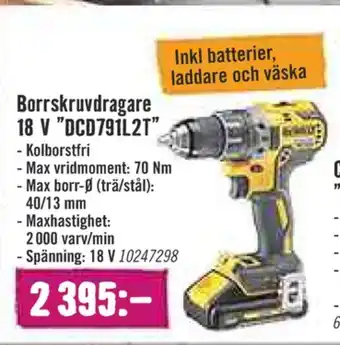 Hornbach DeWalt Borr- och skruvdragere erbjuda