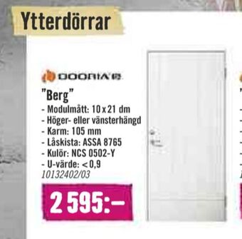 Hornbach Dooria Ytterdörrar erbjuda