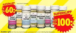 ICA Supermarket Kryddor i glas erbjuda