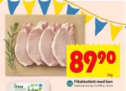 ICA Supermarket FLÄSKKOTLETT MED BEN erbjuda