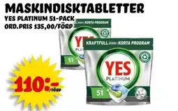 Nelins YES Maskindisktabletter erbjuda