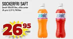 Nelins ZEROH! Sockerfri saft erbjuda