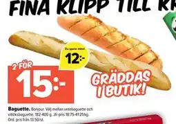 Coop Extra Baguette, SEK 15 erbjuda