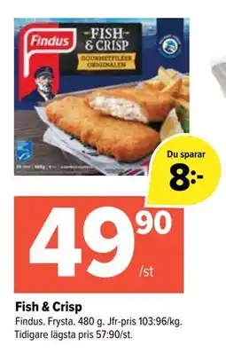 Coop Extra Fish & Crisp, SEK 49.9 erbjuda