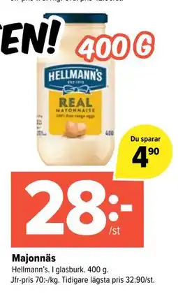 Coop Extra Majonnäs, SEK 28 erbjuda