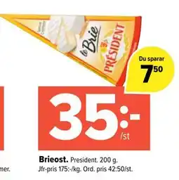 Coop Extra Brieost, SEK 35 erbjuda