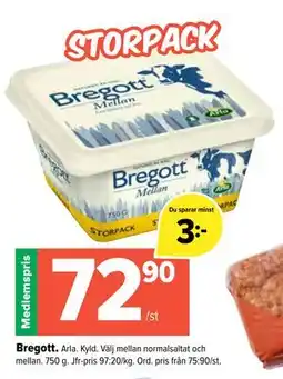 Coop Extra Bregott, Medlemspris erbjuda