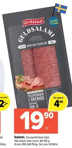 Coop Extra Salami, SEK 19.9 erbjuda