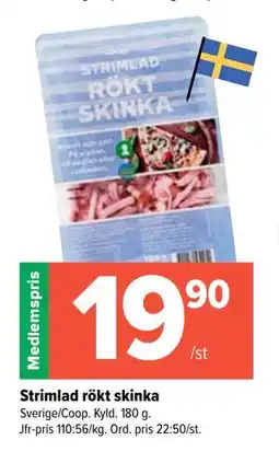 Coop Extra Strimlad rökt skinka, Medlemspris erbjuda
