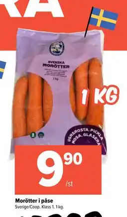 Coop Extra Morötter i påse, SEK 9.9 erbjuda