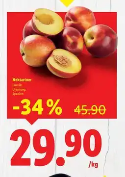 Lidl Nektariner, SEK 29.9 erbjuda