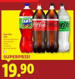 Lidl Coca-Cola Läsk, SEK 19.9 erbjuda