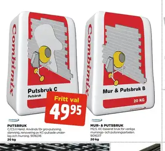 Jem&Fix Combimix Putsbruk erbjuda