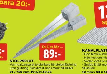 Jem&Fix Stolpspjut erbjuda