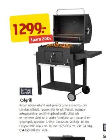 Jula Burns & Barkles Grill erbjuda