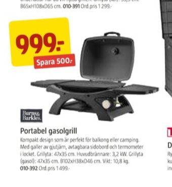 Jula Burns & Barkles Gasolgrill erbjuda