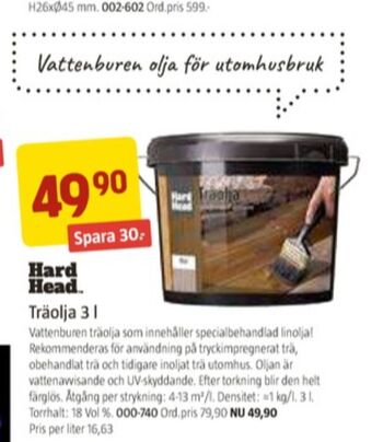Jula Hard Head Träolja erbjuda