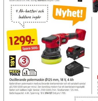 Jula Meec Tools Polermaskin erbjuda