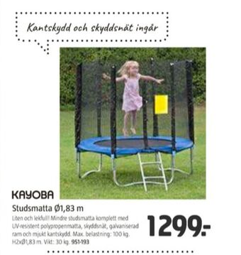 Jula Kayoba Studsmatta/trampolin erbjuda