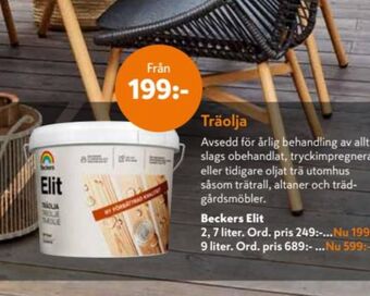 K-rauta Beckers Elit Träolja erbjuda